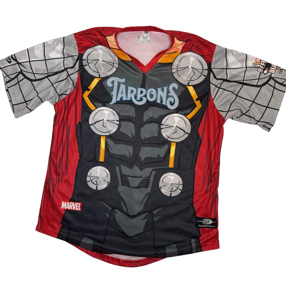 NWOT OT Marvel defender of the diamond size L Tampa Bay Tarpons jersey